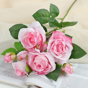 Artificial flowers "Roses Bush" 8*65 cm, pink