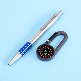 Набор подарочный 2в1 (ручка, карабин-компас) микс