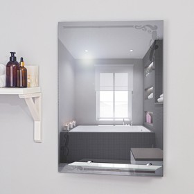 Зеркало «Винтаж», с пескоструйной графикой, настенное, с полочкой, 49×68 см