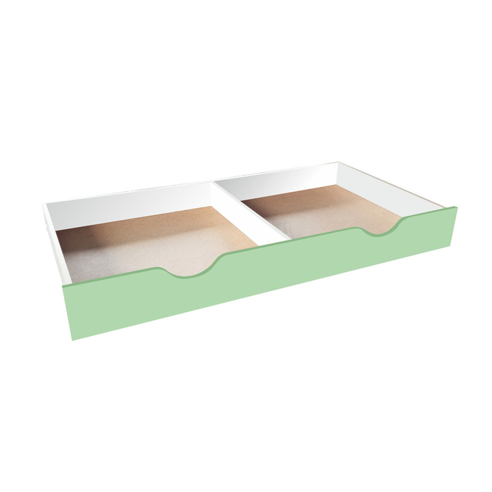 Ящик задвижной для детской кровати, 1588 × 716 × 194 мм, цвет белый / зелёный