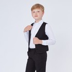 Жилет школьный для мальчика, цвет чёрный, рост 128 см (32) - фото 801607693