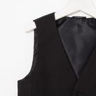 Жилет школьный для мальчика, цвет чёрный, рост 128 см (32) - фото 801607695