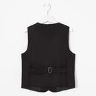 Жилет школьный для мальчика, цвет чёрный, рост 128 см (32) - фото 801607696