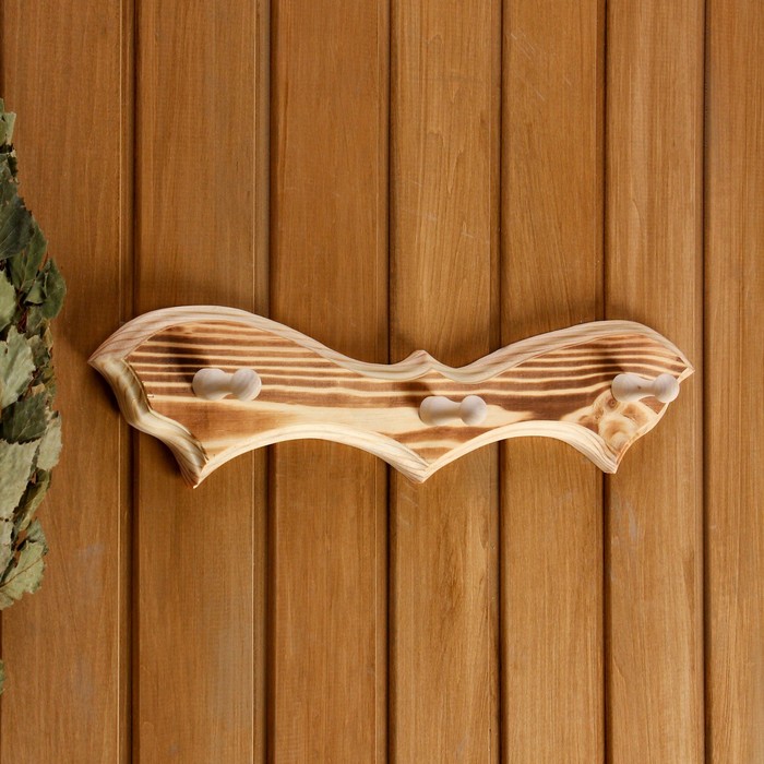 Вешалка "Летучая мышь", обожжённая, 3 крючка, 30,5×10×5 см