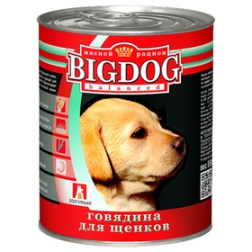Влажный корм BIG DOG для щенков, ж/б, 850 г