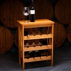 Стеллаж винный "Прованс", 12 бутылок, цвет светлый дуб, 70х51х32 см, массив дуба - фото 680334