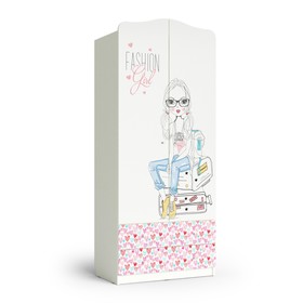 Шкаф 2-х дверный с ящиками Fashion, 800х450х1890, Белый