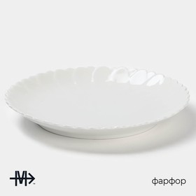 Тарелка обеденная Magistro «Цветок», d=19 см, цвет белый