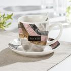 A couple of tea "For you": a Cup 200 ml, saucer, with a spoon A couple of tea "For you": a Cup 200 ml, saucer, with a spoon