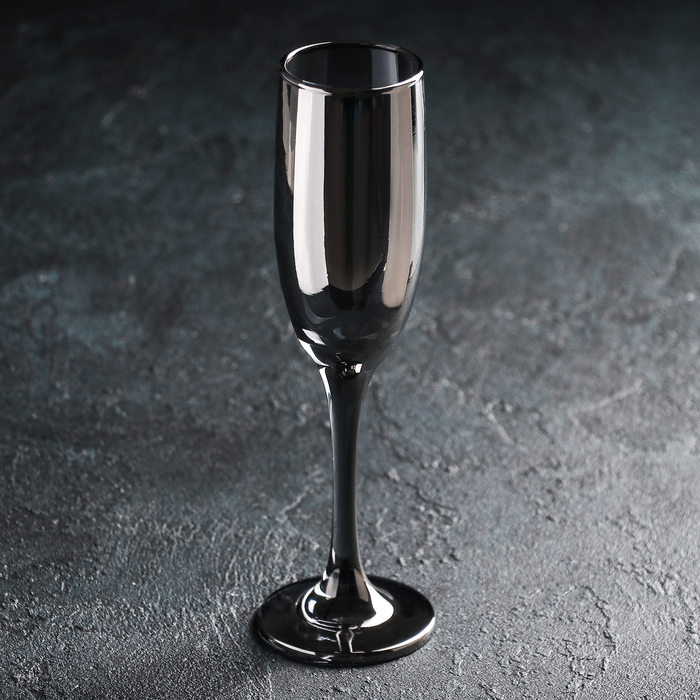 Бокал для шампанского «Кьянти», 170 мл, цвет серый (6 шт)