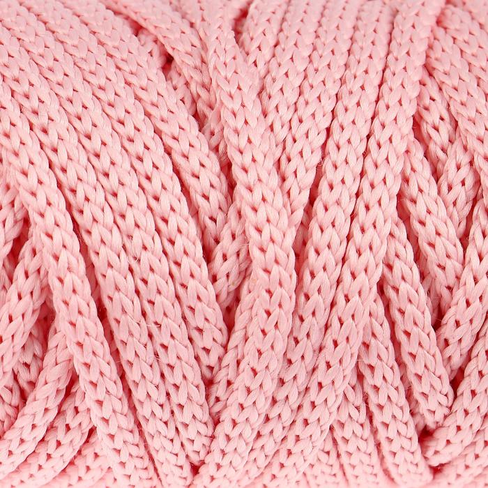 Шнур для рукоделия полиэфирный  4 мм, 50м/110гр (св. розовый)