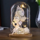 Лампа настольная LED "Роза малая белая" 3ААА 9,5х9,5х14 см. Лампа настольная LED "Роза малая белая" 3ААА 9,5х9,5х14 см.