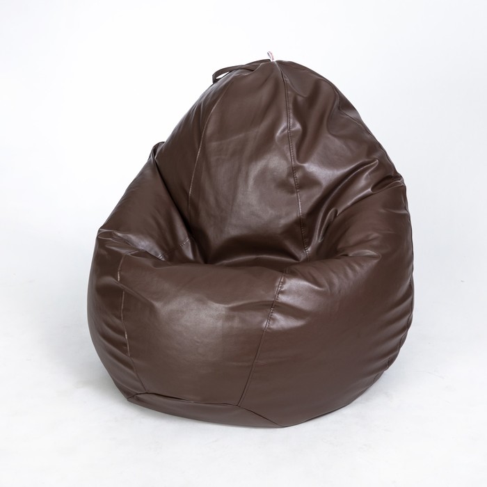 Кресло-мешок «Люкс», ширина 100 см, высота 150 см, цвет коричневый, экокожа - фото 127143939