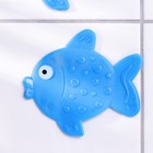 Набор мини-ковриков для ванны на присосках Доляна «Рыбка», 11×12 см, 6 шт, цвет МИКС - фото 1730030