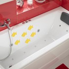 Набор мини-ковриков для ванны на присосках Доляна «Рыбка», 11×12 см, 6 шт, цвет МИКС - фото 1730034