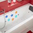 Набор мини-ковриков для ванны на присосках Доляна «Звезда», 10×10 см, 6 шт, цвет МИКС - фото 1730059