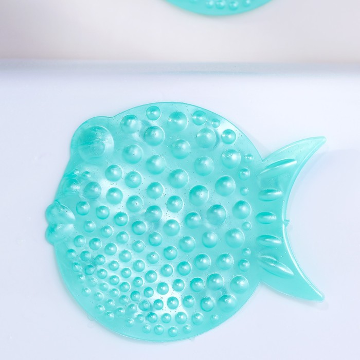 Мини-коврики для ванны "Рыбка-шар", 6 шт, цвет МИКС