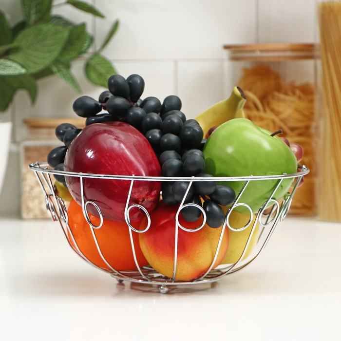 Ваза для фруктов Доляна, 24×24×10 см - фото 30419