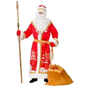 Карнавальный костюм «Красный город», Дед Мороз, р. 54-56, рост 188 см
