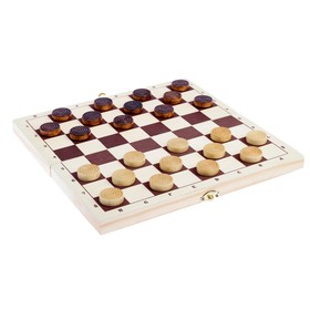 Checkers "Tronk", checkers tree d=2.7 cm, wood Board 30x30 cm