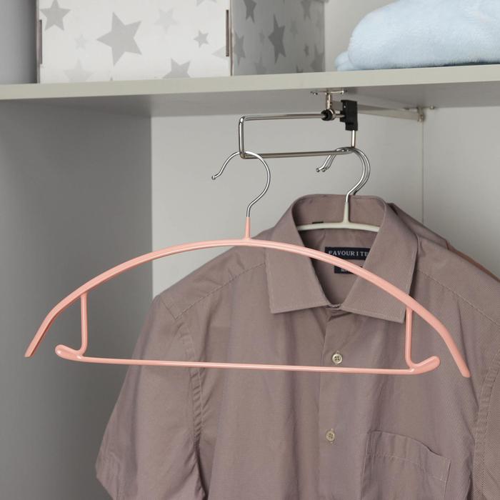 Вешалка-плечики для одежды Доляна «Мята», размер 44-46, антискользящее покрытие, цвет МИКС - фото 687249