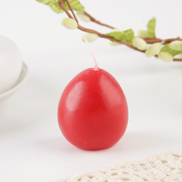 Свеча-яйцо с картинкой «С праздником Пасхи!», 3.2 х 5 см