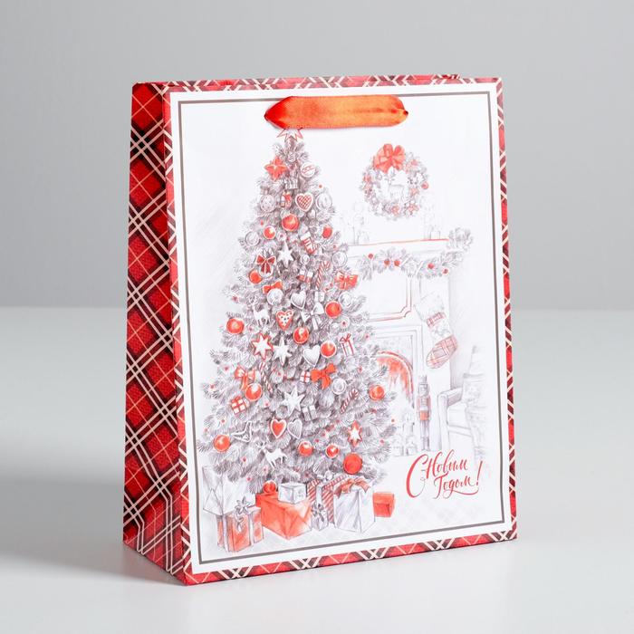 Пакет ламинированный вертикальный «Новогодний уют», MS 18 x 23 × 8 см