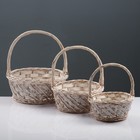 Набор корзин, 3 шт, 36×15/38, 29×13/31, 24×12/24 см, ива Набор корзин, 3 шт, 36×15/38, 29×13/31, 24×12/24 см, ива