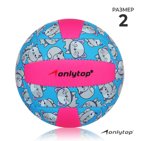 Мяч волейбольный ONLITOP «Кошечка», размер 2, 150 г, 2 подслоя, 18 панелей, PVC, бутиловая камера в Донецке