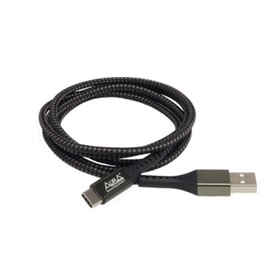 Зарядный кабель Aura TPC-UC3B Type-C в полиэстеровой оболочке, черный, 1,2 метр 4516490