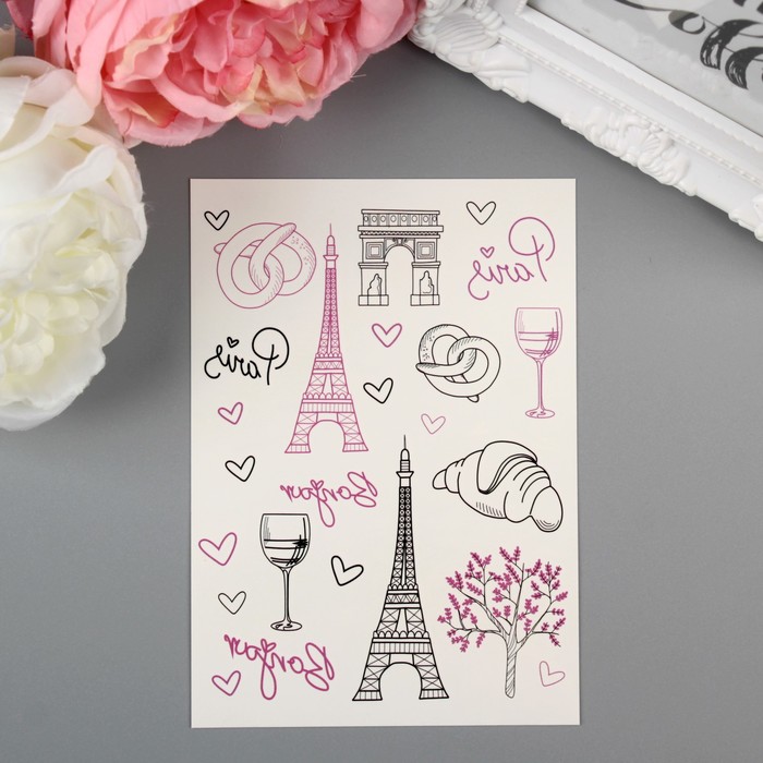 Татуировка на тело "Breakfast in Paris by Sasha Guseinova"