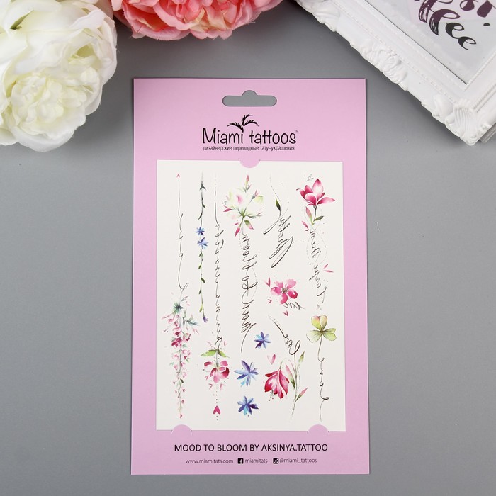 Татуировка на тело "Miami Tattoos Mood to bloom"