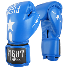 Перчатки боксёрские детские FIGHT EMPIRE, 6 унций, цвет синий