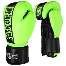Перчатки боксёрские FIGHT EMPIRE, 12 унций, цвет салатовый