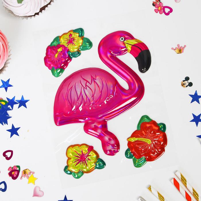 Наклейки на воздушные шары «Фламинго»