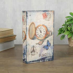 Сейф-книга дерево кожзам "Карманные часы. Париж" 21х13х5 см