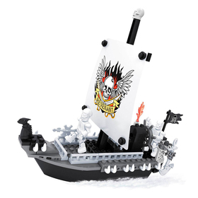 Конструктор «Пиратский катер», 129 деталей, в пакете