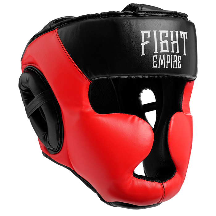 Шлем боксёрский соревновательный FIGHT EMPIRE, размер L, цвет красный
