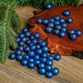 Фигурка для поделок и декора «Шар», набор 55 шт., размер 1 шт: 0,5 — 1 см, цвет синий