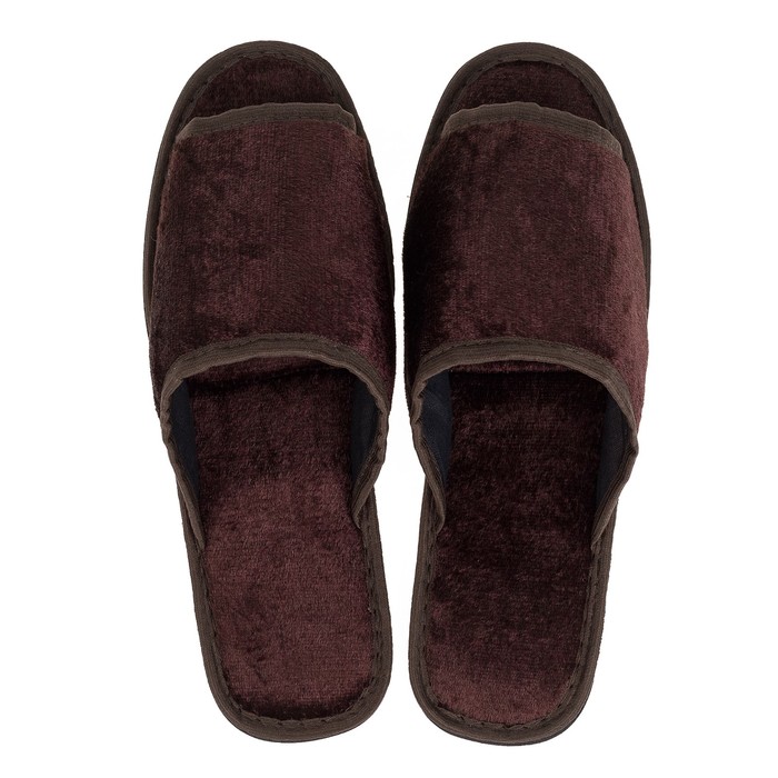 Тапочки мужские, цвет коричневый, размер 42-43 - фото 798260225