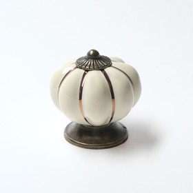 Ручка кнопка TUNDRA Ceramics 001, керамическая, бежевая