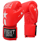 Перчатки боксёрские детские FIGHT EMPIRE, 6 унций, цвет красный - фото 727380