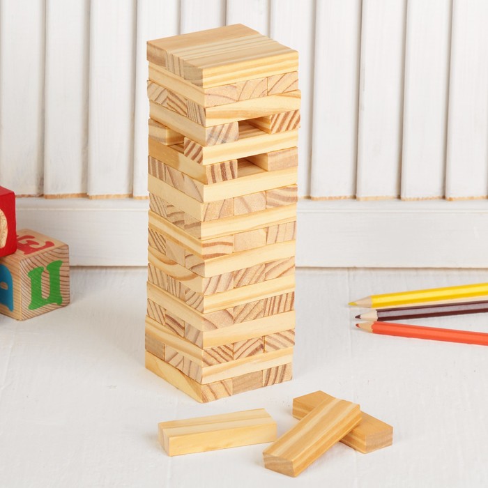 Игра настольная "Падающая башня" 20,5×6×6 см - фото 798261275