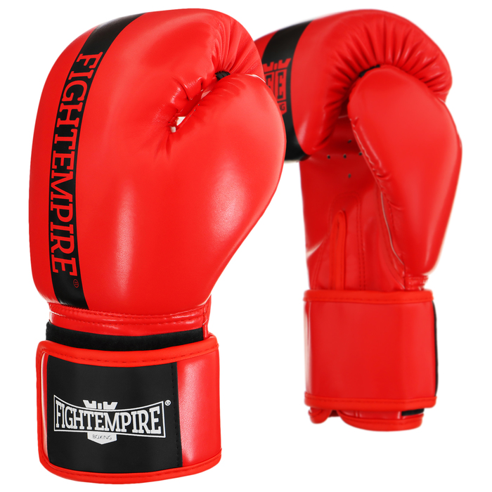 Перчатки боксёрские FIGHT EMPIRE, 10 унций, цвет красный - фото 798263092