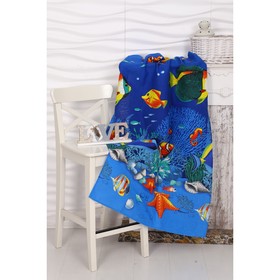 Вафельное полотенце пляжное Риф 80х150 см, разноцветный, хлопок 100%, 160 г/м2