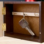 Ключница "Снегири" венге 12х17 см - фото 799875727