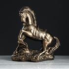 Статуэтка "Конь на дыбах", бронзовый цвет, 35х16х37 см - фото 6636275