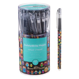 Ручка 'пиши-стирай' гелевая DeleteWrite Happy. 'Сказочные совы', узел 0.5 мм, синий стержень (комплект из 2 шт.)