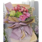 Бумага упаковочная крафт, двусторонняя, Розовый+Сиреневый, 0.72 х 10 м, 50 г/м² 4522969