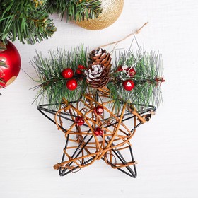 Christmas pendant with natural decoration "Star"